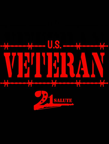 21 Gun Salute "U.S. Veteran" Vinyl Decal