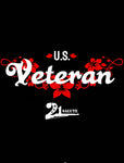 21 Gun Salute "U.S. Veteran Flower" Vinyl Decal